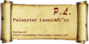 Paleszter Leonidász névjegykártya
